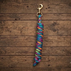 Cuerda de Nylon Multicolor Hecha a Mano para Caballos con Gancho de Seguridad de Latón Sólido - Product Image 1