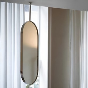 Espejo de Baño con Marco de Acero Inoxidable |   Espejo de Maquillaje Antivaho, Impermeable, de Pared, para Hoteles y Renovación de Baños - Product Image 3