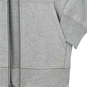 Sudadera con capucha para hombre, estilo casual, gruesa, con cremallera, logotipo personalizado, diseño de empalme de alta calidad, forro polar de algodón. - Product Image 6