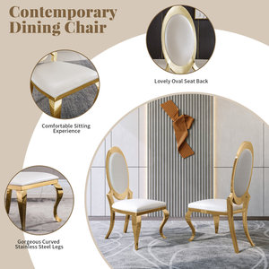 Table à manger moderne de luxe en métal blanc en gros - Meuble écologique et durable pour hôtels et appartements - Product Image 5