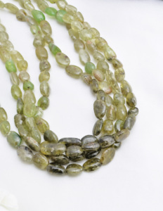 Peridoto natural liso de 16 pulgadas, cuentas pulidas naturales para la elaboración de joyería fina, collar de piedras preciosas - Product Image 2