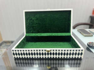 Caja de incrustaciones tallada a mano hecha a mano de MDF pulido de alta calidad, regalo y joyería, caja de Navidad budista - Product Image 4