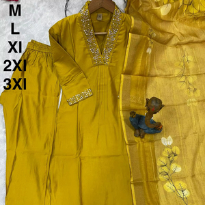 Ensemble Salwar en soie romaine indienne pakistanaise tendance, couleur lavande, dernière collection exclusive, vêtements ethniques pour femmes, pour fêtes et mariages - Product Image 1