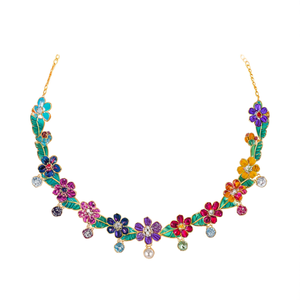 <b>Fashion</b> <b>Necklace</b> with Multicolor Floral Design - Product Image 2