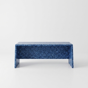 Banc d'extérieur moderne et étanche en plastique recyclé, pour école, artisanat, jardin et patio, écologique et durable - Product Image 1