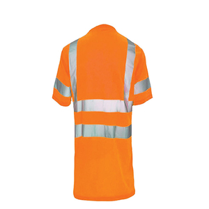 เสื้อเชิ้ตทำงานแขนสั้นแบบมีกระเป๋าหน้าอกเพื่อความปลอดภัย เทปสะท้อนแสงช่วยเพิ่มการมองเห็น ทนทานสำหรับงานก่อสร้าง - Product Image 2