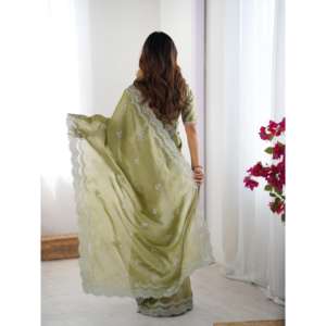 ชุดเดรสใส่ทำงานส่าหรีมีลำดับที่สง่างามสำหรับงานปาร์ตี้ - Product Image 6