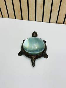 3'' Turtle Shape Solid Brass Black Antique Dome <b>Paperweight</b> Magnifying Glass | Decorative Desk Magnifier - Product Image 6