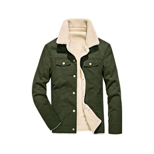 Ranch Style Sherpa <b>Denim</b> <b>Jacket</b> Outdoor Adventure Canvas Look Warm Utility Coat Vintage Country Fashion Wholesale Oem Collection - Product Image 1