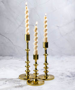 Lot de 3 bougeoirs en aluminium pour décoration de Noël, personnalisables - Product Image 2