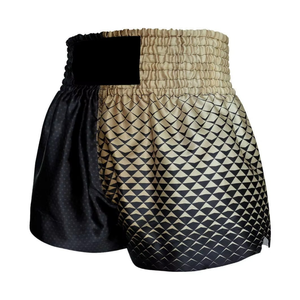 Pantalones Cortos de Muay Thai en Satén Azul Marino Oscuro, Pantalones Profesionales de Kickboxing con Cintura Ancha, Equipo Personalizado - Product Image 6