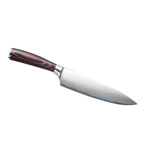 Cuchillo de Chef Personalizado Hecho a Mano de Acero Inoxidable 440C con Mango de Madera Forjado y Funda de Cuero para Picar, Rebanar y Uso Culinario - Product Image 5