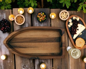 Ensaladera de Madera de Acacia en Forma de Barco, Tazón Grande Hecho a Mano para Servir Ensaladas, Frutas y Bocadillos - Product Image 6