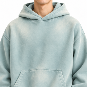 Ensemble sweat à capuche et pantalon de survêtement délavé pour homme, violet uni, coupe ample, survêtement 2 pièces, streetwear décontracté - Product Image 6
