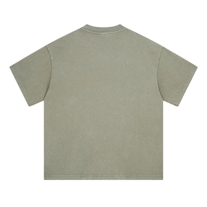 เสื้อยืดวินเทจสไตล์ลำลอง คอวี เรียบง่าย ทรงหลวม ระบายอากาศได้ดี ผ้าบาติก ซักแล้ว น้ำหนัก 250 กรัม ผ้าฝ้ายแท้ แขนสั้น สำหรับวัยรุ่น - Product Image 4