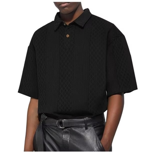 Wholesale <b>Men's</b> High Quality Casual Short Sleeve for <b>Shirts</b> Custom Logo Embroidery Knitted 100% Cotton Anti-Pilling All Season - Product Image 6