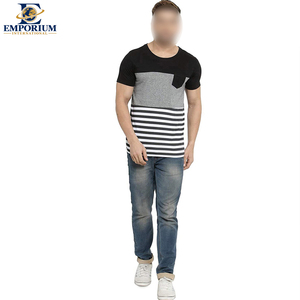 Camisetas de Hombre de Buena Calidad, Diseño Único, Transpirables, Hechas a Mano, Estilo Moderno, Color Block, Cuello Redondo, Casual - Product Image 5