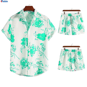 Trajes de Playa para Hombre, Cómodos y Transpirables, Colección de Verano, Camisa Personalizada con Botones, Pantalones Cortos de Playa - Product Image 3