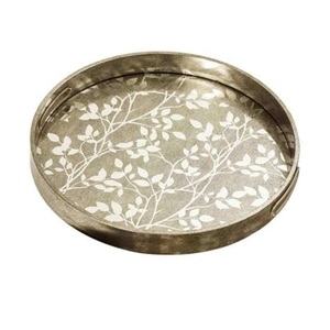 Standard Quality Food Server Metal Tray Unique Style Antique Finishing For Home Hotel Dinner <b>Table</b> Decor Serving Tray - Product Image 3