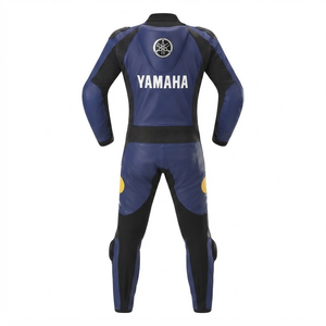 ชุดแข่งรถมอเตอร์ไซค์สำหรับผู้ชาย Ramaha Professional Track Racing Suit/Traje ตัดเย็บตามสั่ง ทำจากหนังวัว/หนังจิงโจ้ พร้อมระบบป้องกันระดับ 2 - Product Image 2