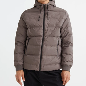 Bubble <b>Jacket</b> for Adult <b>Men's</b> Winter Coat With Adjustable Hood Waterproof Lightweight <b>Men</b> Down Hoodie Puffer <b>Jackets</b> - Product Image 1