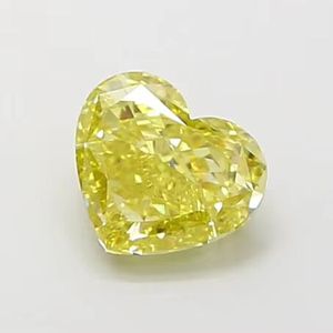 Exquisito Diamante Amarillo de 2 Quilates con Corte Corazón VVS2 |   Diamante Suelto Brillante de Color Fantasía Raro para Diseño de Joyería de Lujo Personalizada - Product Image 1