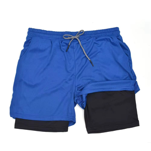 Men's Gym Shorts Quick Dry Double Layer High Stretch <b>Elastic</b> Waist Lightweight Basketball Running Training Solid Shorts - Product Image 6