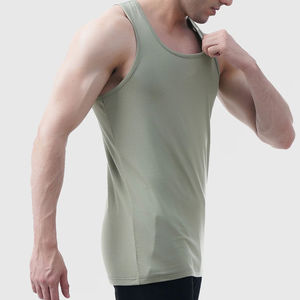 New Fashion Men Tank Top Best Design Sleeveless 100% Cotton Quick Dry Breathable Sports Pakistan Latest Unique Tank Top - Product Image 3