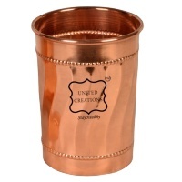 Vaso de Cobre Puro de Alta Calidad al por Mayor, Diseño de Olas, Logotipo Personalizado, Sostenible, para Viajes al Aire Libre, para Beber Agua - Product Image 2