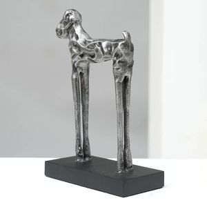 Scultura Moderna in Alluminio - Statuetta di Cane Alta 5X2.4X8'' Elegante Ornamento per Animali Domestici - Product Image 2