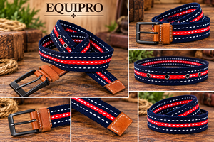 Ceinture décontractée vintage Equipro en cuir véritable, motif chevrons, boucle carrée argentée, en cuir de vachette respirant, largeur 3,5 cm, durable, 110 cm - Product Image 2