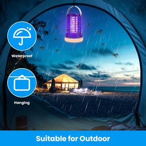 Lampada antizanzare ricaricabile 4 in 1 per interni ed esterni, impermeabile, con 3 modalità di illuminazione, luce antizanzare per interni ed esterni. - Product Image 6