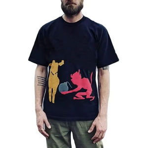 Nuevas Camisetas de Verano para Hombre con Cuello Redondo, 100% Algodón, Transpirables, con Estampado Puff, Estilo Único, Nueva Llegada - Product Image 3