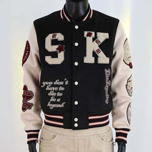 Chaqueta Varsity de Lana con Logotipo Personalizado, Parches Bordados en Chenilla, Chaqueta Gruesa de Invierno, Chaqueta Varsity Moderna para Hombre - Product Image 1