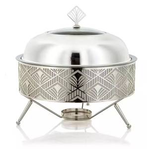 Luxury Gold Chafing Dish Stainless Steel Buffet Food Warmer Cage Design Catering Serving Pot Hotel Restaurant Supply - Product Image 4