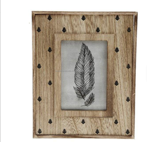 Cadre photo rectangulaire en bois artisanal, cadre photo rustique en bois pour table ou mur, décoration pour la maison et le bureau - Product Image 1