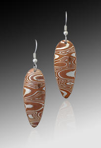 Pendientes Colgantes Hechos a Mano SJ Mokume Gene para Mujer, Bonitos Pendientes Chapados con Perlas y Números, Regalos de Aniversario, Estilo Neo-Gótico - Product Image 4