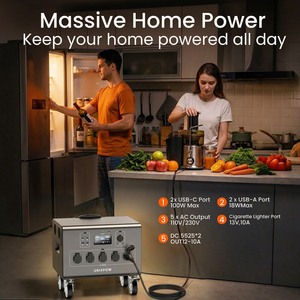 OEM/ODM 공장 휴대용 배터리 파워스테이션 1000W 1200W 3500W 6000W 비상용 태양광 발전기 - Product Image 5