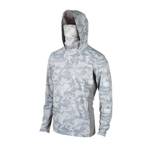 Camisa de Pesca con Capucha para Hombre, Estampada en Verde y Amarillo, Manga Larga, Protección UPF 50 Anti-UV, Ropa de Pesca para Exteriores - Product Image 4