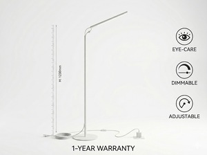 Minimalist Black Metal Floor Lamp LED E26 Cold White 3500K Adjustable Height <b>Indoor</b> <b>Lighting</b> - Product Image 2