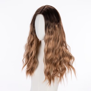 Peluca Ombre de Lujo de la Mejor Calidad para Mujer, Cabello Sintético con Degradado Natural de Negro a Marrón para Uso Diario, Disponible para la Venta - Product Image 3