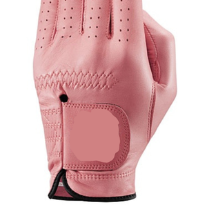 Gants de golf junior respirants de qualité supérieure, design de logo personnalisé, cuir véritable rose, antidérapants, en cuir Cabretta, gants de sport et de cyclisme OEM - Product Image 4