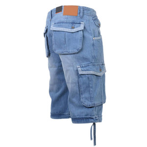 Pantalones Cortos de Mezclilla Lavados para Hombre, Estilo Urbano, Verano, Corte Recto, Azul Claro, Cómodos, Precio de Fábrica - Product Image 6