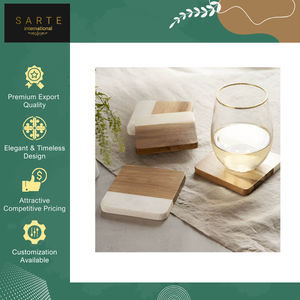Sous-verres en marbre faits à la main, personnalisables, résistants à la chaleur, écologiques, modernes et tendance, de qualité supérieure, en gros, à bas prix - Product Image 4