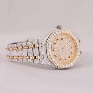 Montre personnalisée en diamant Moissanite VVS, montres mécaniques de luxe Hip Hop, montres mécaniques de luxe pour hommes, prix de gros - Product Image 1