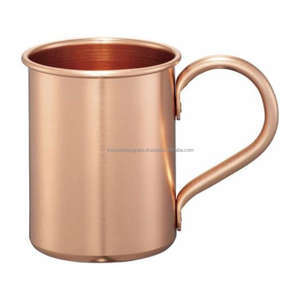 Excelentes tazas de cerveza Bar y hoteles Uso de bebida Taza de cobre más pura con mango de latón Vasos Tazas fantásticas con logotipo - Product Image 5
