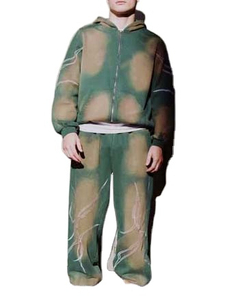 Zip up Hoodie and Sweatpants Jogger Set Winter Streetwear <b>Tracksuits</b> Customizable 100% Cotton Men Jogging Suits Sweat Suit - Product Image 3