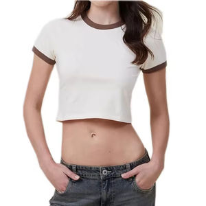 T-shirts courts pour femmes de haute qualité, design personnalisé, vente en gros à bas prix - Product Image 1