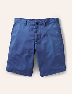 Pantalones Cortos Bermuda de Algodón Azul Sólido para Hombre, Cintura Media, Cierre de Botones, Estilo Casual, Tejido Transpirable - Product Image 1