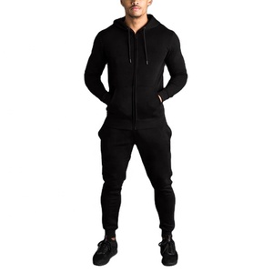 Ensemble de survêtement décontracté unisexe personnalisé pour homme, respirant, séchage rapide, coupe ample, avec logo, grandes tailles, hiver, coton et polyester - Product Image 1